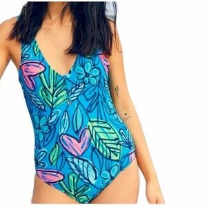 Aerie Full Coverage One Piece Swimsuit size M Long